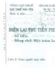 Biên lai thu tiền phí và lệ phí địa chính